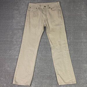 Levi's 505 Jeans Pants Men's 36 x 34 Tan Brown Regular Fit Straight Leg 0718